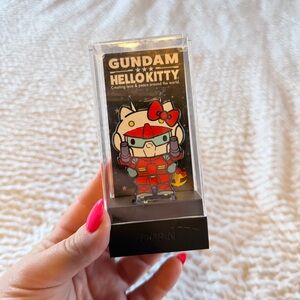 FiGPiN Gundam Hello Kitty Collectible Pin Red & White Metal Anime Manga